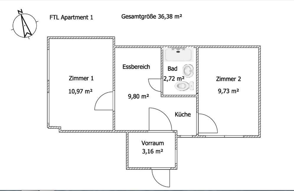 Monteur - Budget Apartments Фрайтал Стая снимка